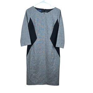 Pendleton Midi Dress‎ Women Sz 4 Glen Plaid Career Virgin Wool Heather Mad Men